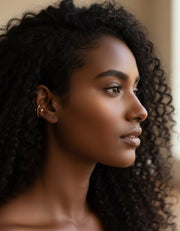 Heka II Gold Ear Cuffs - Milgo Awad