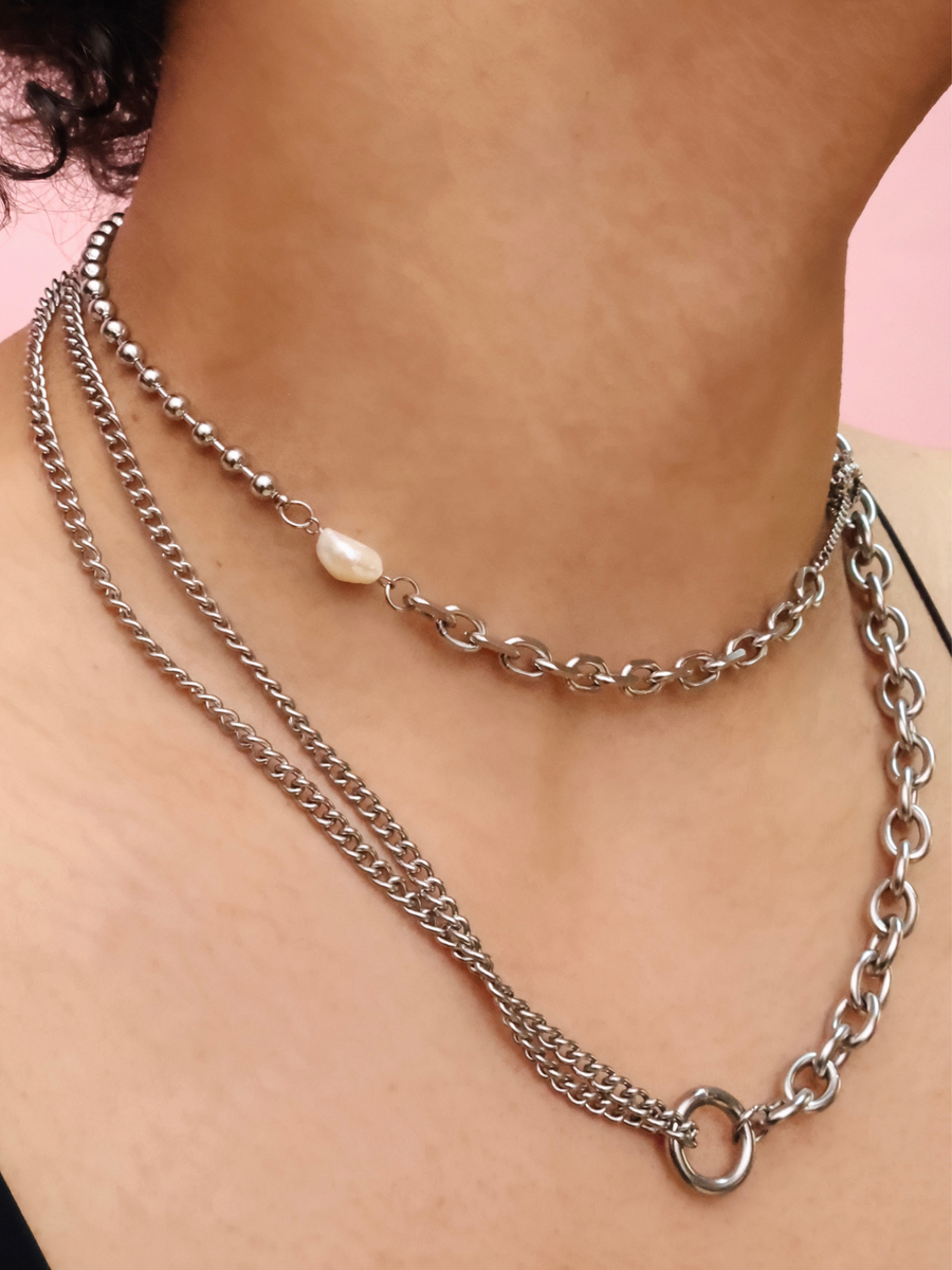 Djibouti Necklace Silver - Milgo Awad