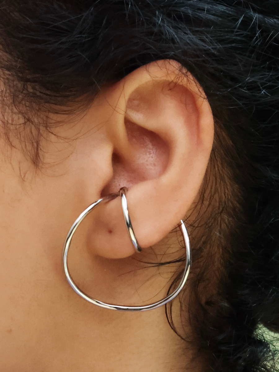 Siya Ear Cuffs Silver - Milgo Awad